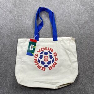 FIFA Tote Bag Large Cream Blue Bring Your Game World Cup 2026 Canvas